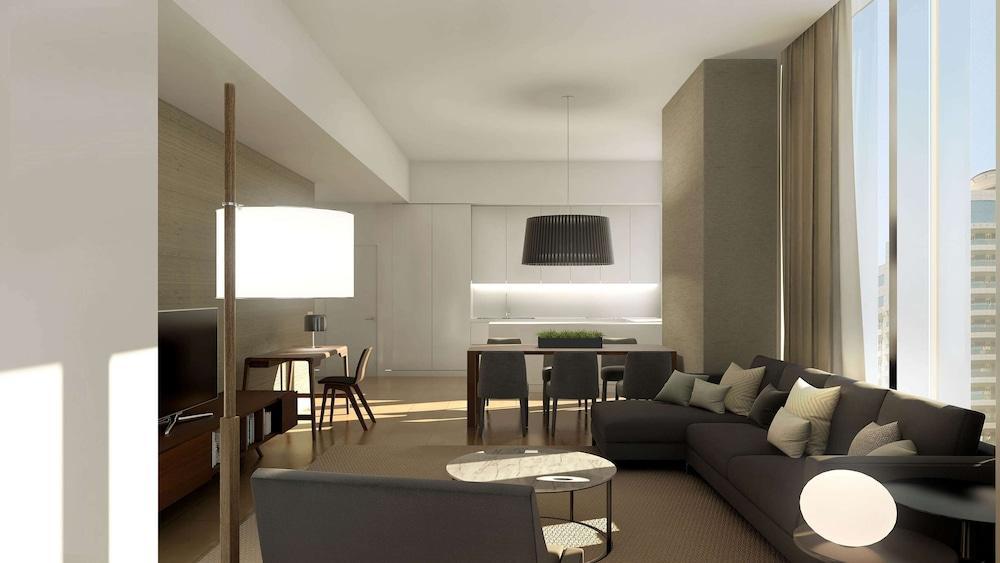 Aleph Doha Residences, Curio Collection By Hilton Εξωτερικό φωτογραφία Interior of a typical apartment