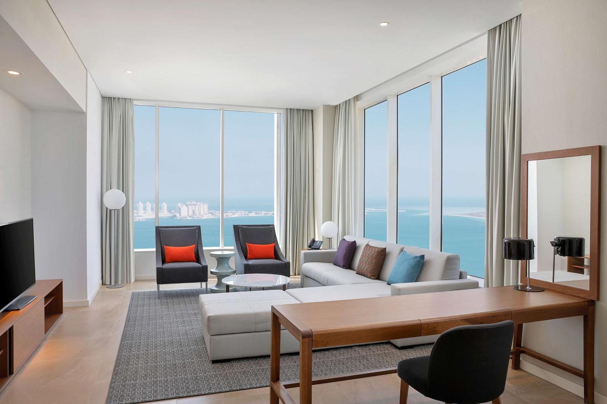 Aleph Doha Residences, Curio Collection By Hilton Εξωτερικό φωτογραφία A suite at the hotel